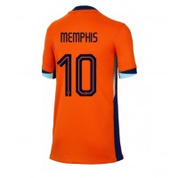 Netherlands Memphis Depay #10 Replica Home Shirt Ladies Euro 2024 Short Sleeve
